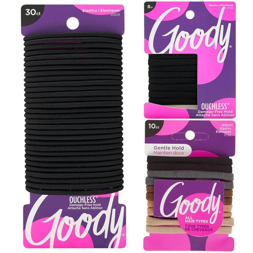 Hair Ties Elastics Kit 48 Count No Damage Seamless Secure Hold All Hair Types